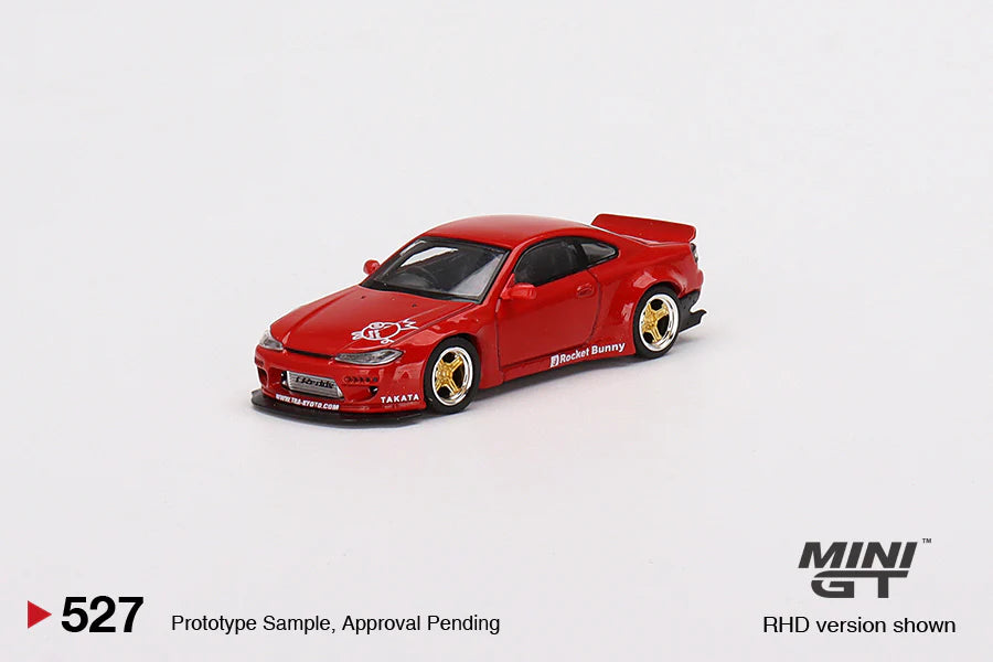 Mini GT Nissan Silvia (S15) Rocket Bunny in Red