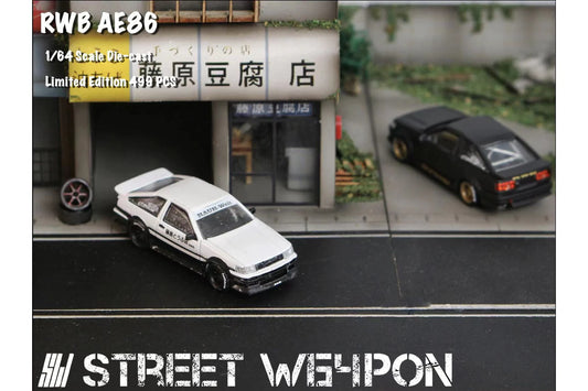 Street Weapon 1/64 RWB Toyota Corolla Levin (AE86) in Initial D Livery