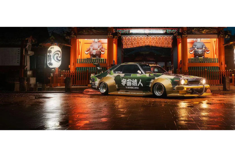 Pop Race x BAPE 1/64 Nissan Skyline (C210) Bosozoku Style Bathing Ape Camo - 30th Anniversary